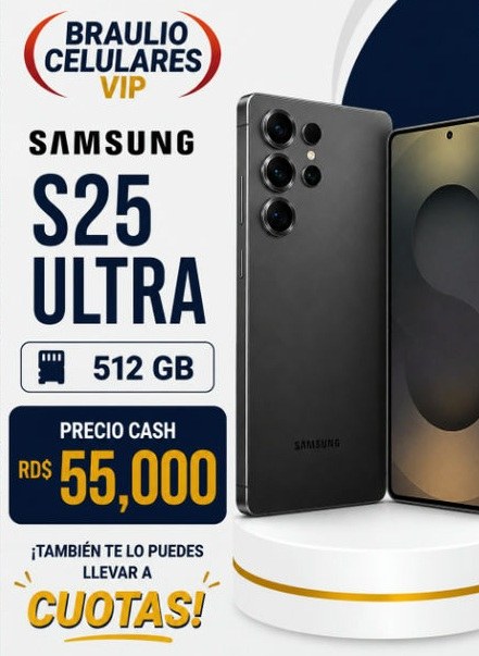 Samsung Galaxy S25 Ultra, 512 GB, precio cash RD$ 55,000